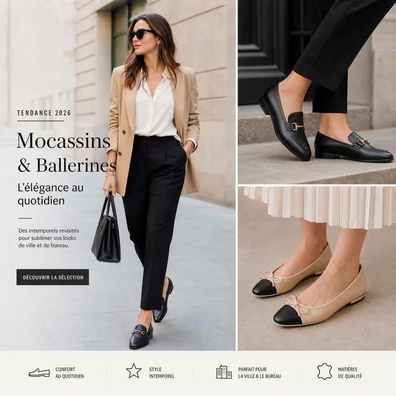 Mocassins, ballerines, sandales : quel type de chaussures femme choisir pour être à la fois stylée et à l'aise au quotidien ?