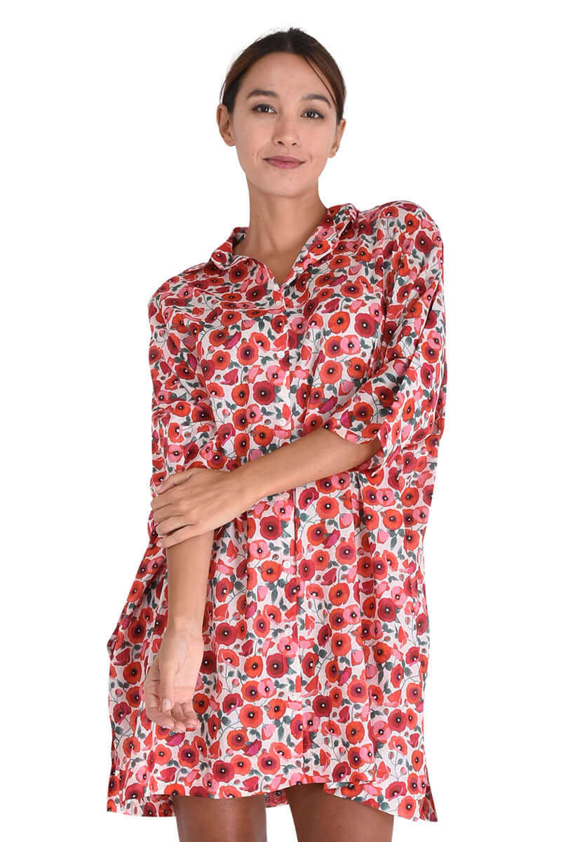 CHEMISE ZEST ROUGE FONCE - André