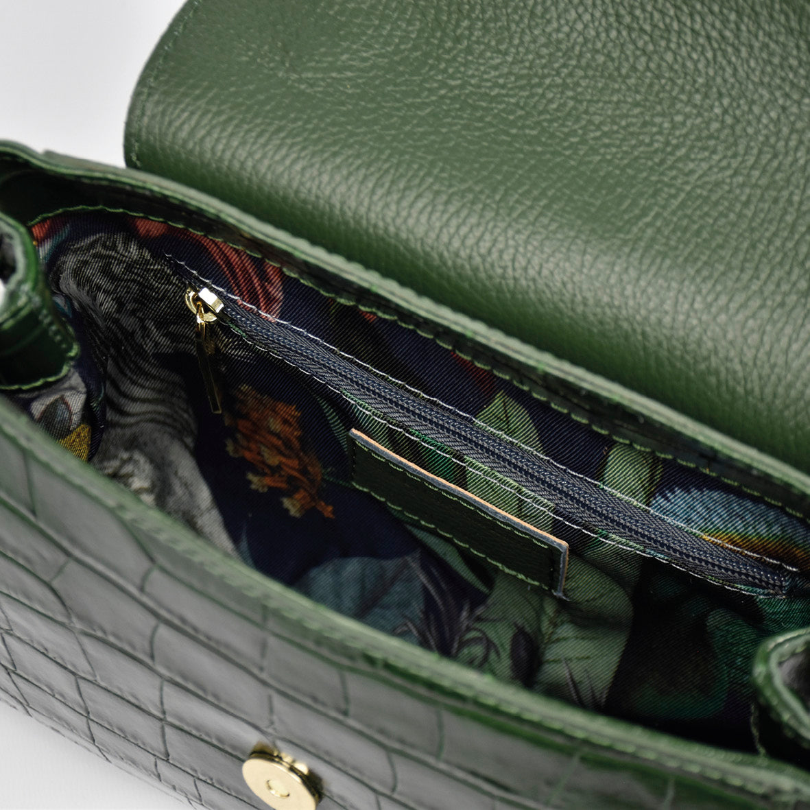 SAC À BANDOULIÈRE CREMIEUX EN CUIR CROCO - André