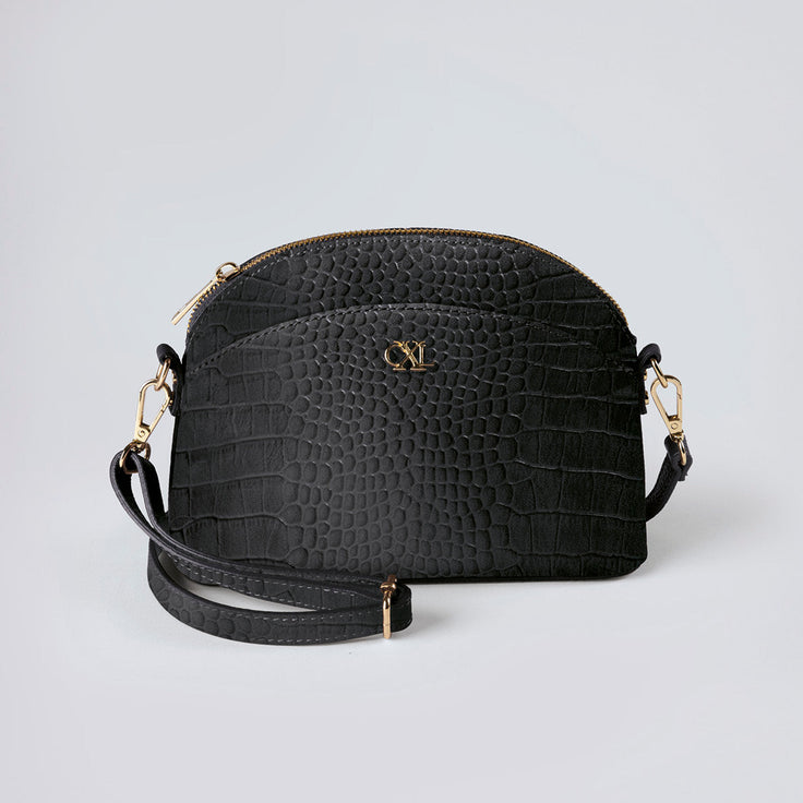 SAC À BANDOULIÈRE MALESHERBES EN CUIR CROCO - André
