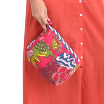 POCHETTE BOHO ROSE FONCE - André