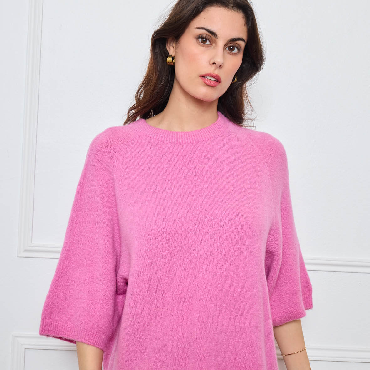 PULL COL ROND AVEC MANCHES 3/4 LOUIE HYACINTHE - André