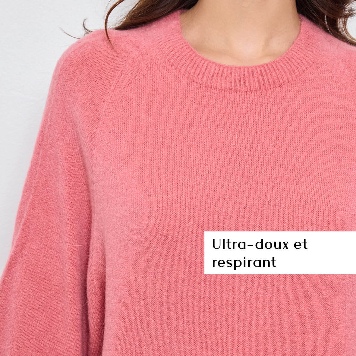 PULL COL ROND AVEC MANCHES 3/4 LOUIE ROSE - André