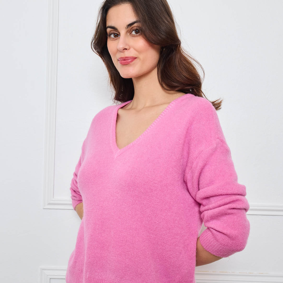 PULL COL V OPALINE HYACINTHE - André