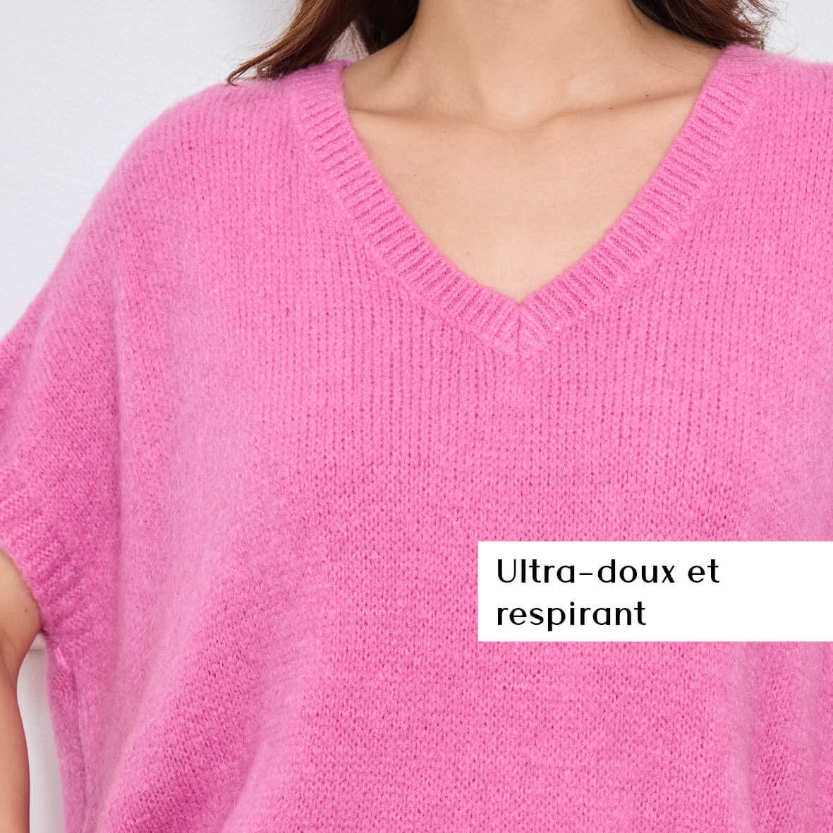 PULL COL V OVERSIZED SANS MANCHES MILIE HYACINTHE - André