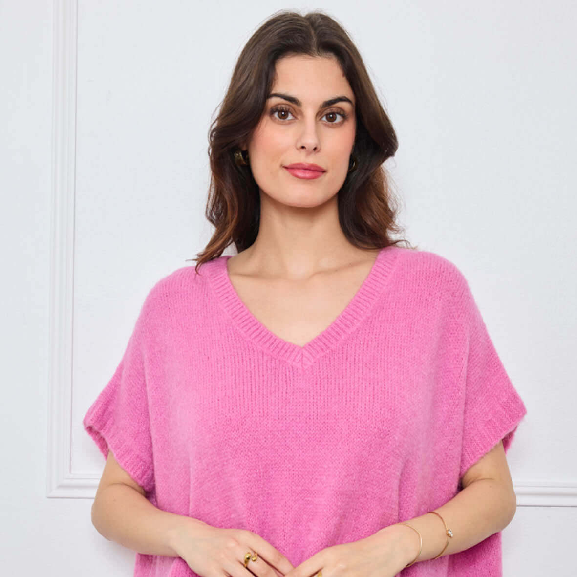 PULL COL V OVERSIZED SANS MANCHES MILIE HYACINTHE - André