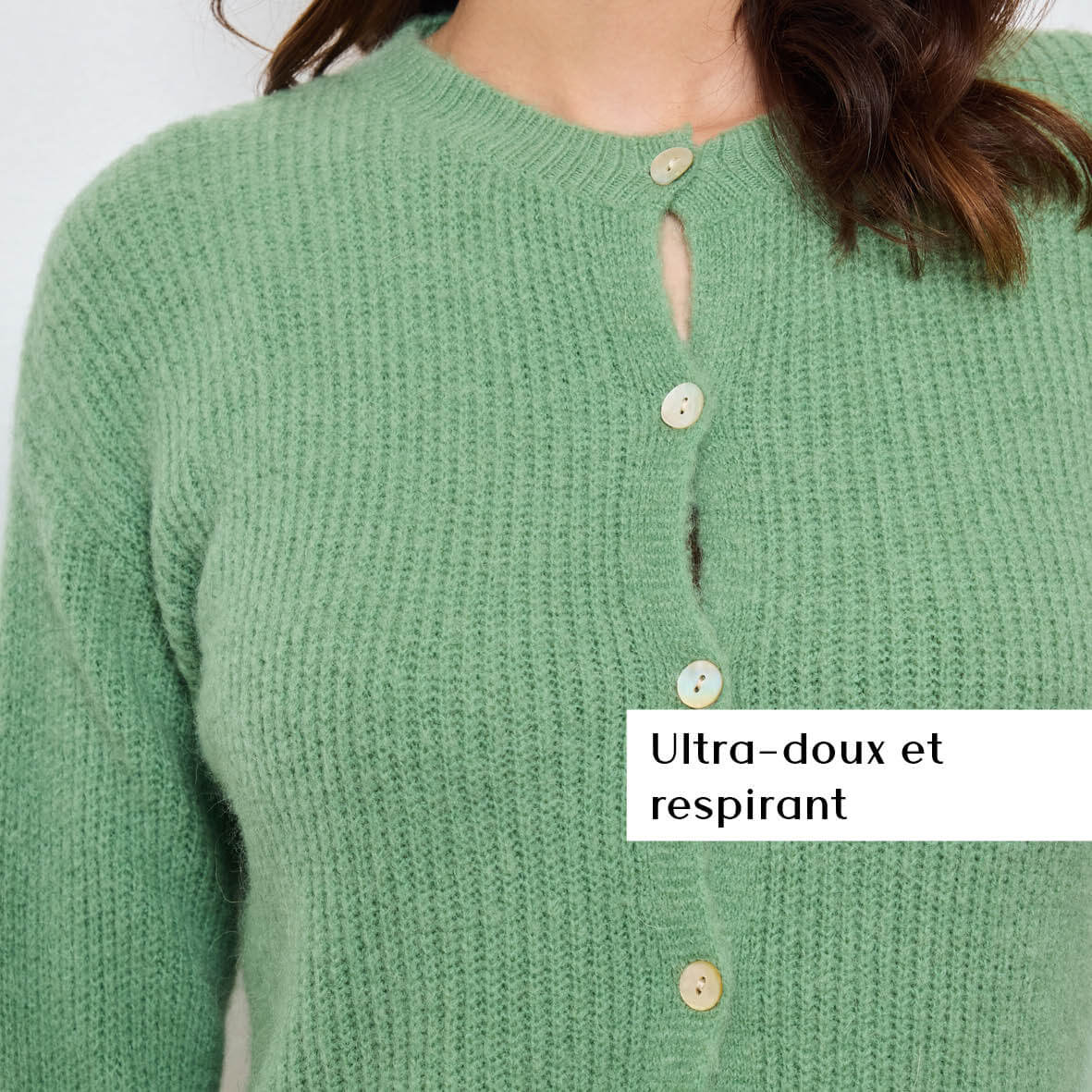 CARDIGAN COL ROND AVELINE SAUGE - André
