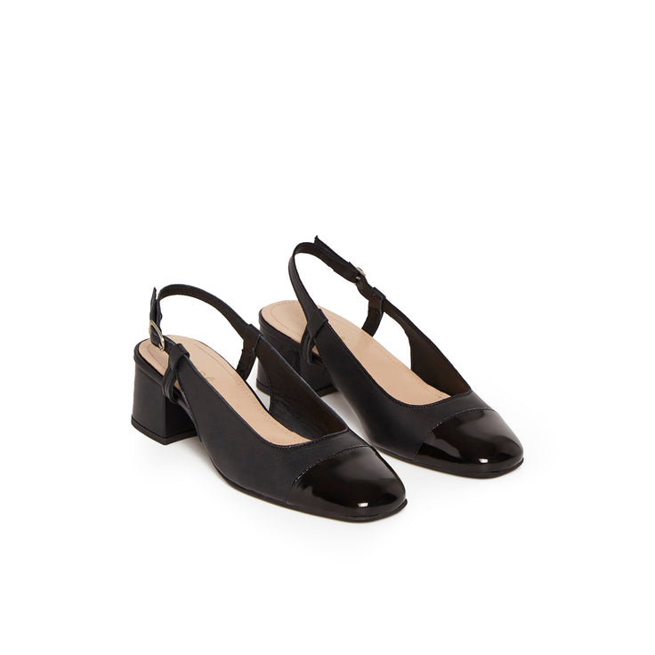 SLINGBACK BRUNIE NOIR - André