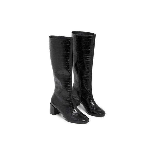 LEZIA NOIR CROCO - BOTTE