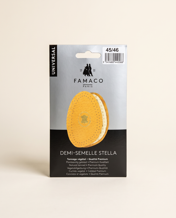 Demi-semelle Stella cuir Famaco, packshot sur fond clair