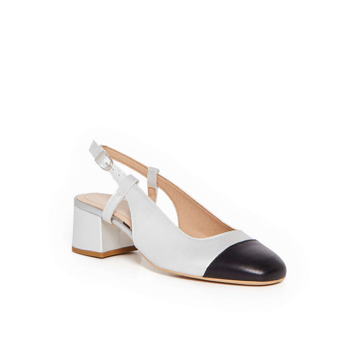 SLINGBACK BRUNIE ARGENT - André