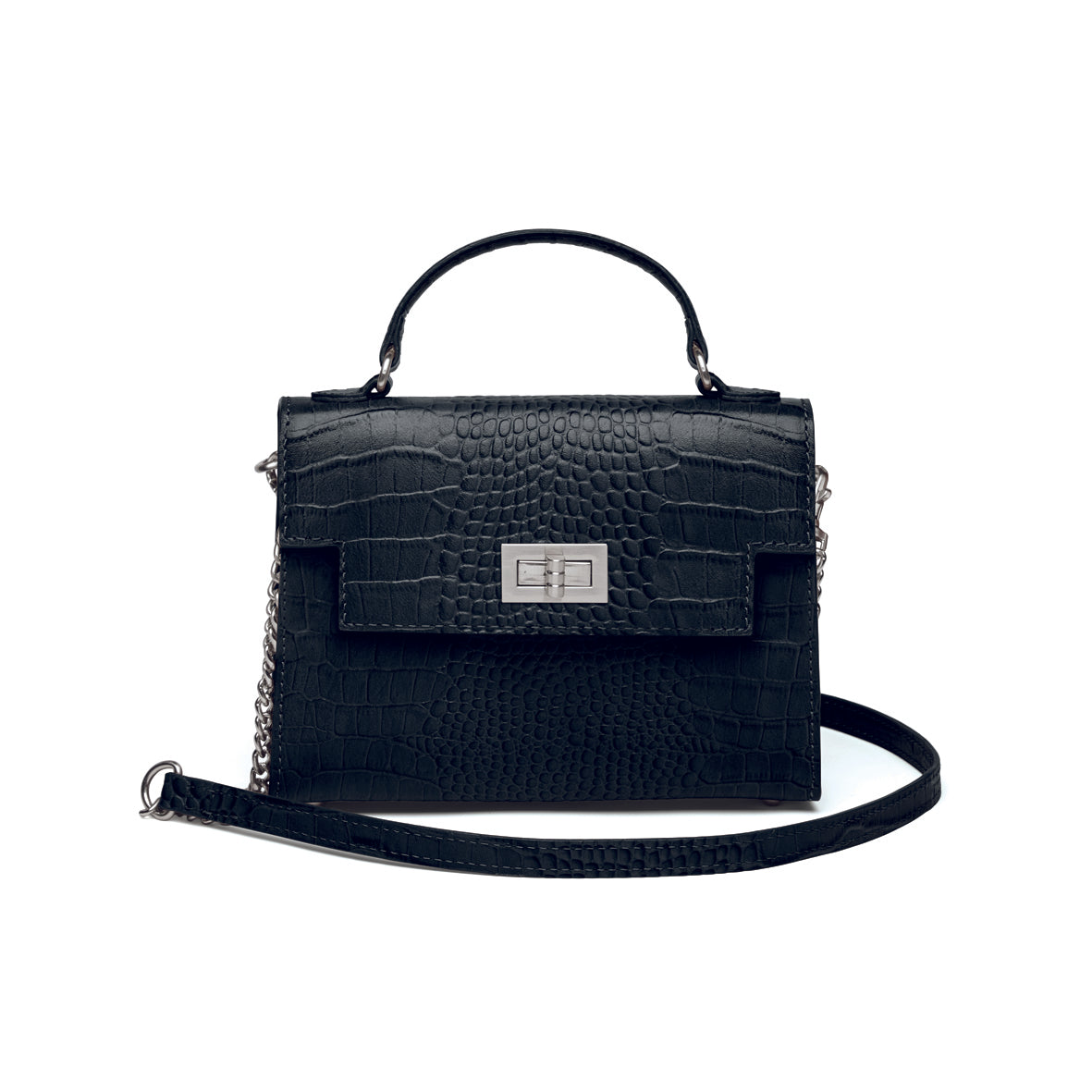 SAC À MAIN MONCEAU CUIR CROCO - André