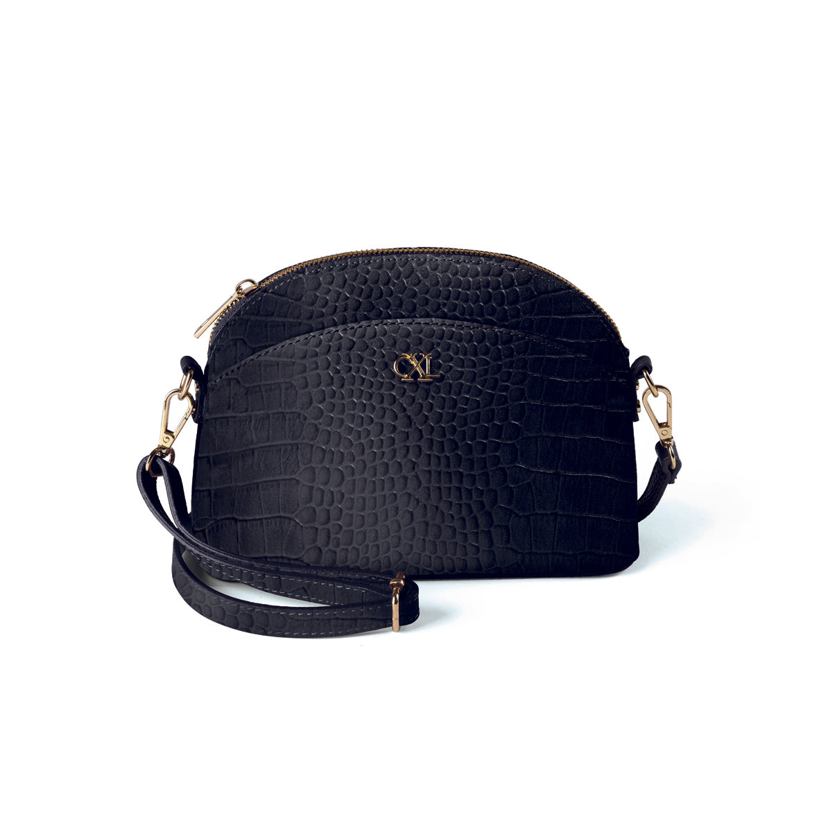 SAC À BANDOULIÈRE MALESHERBES EN CUIR CROCO - André