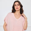 COL V OVERSIZED SANS MANCHES MILIE ROSE CLAIR