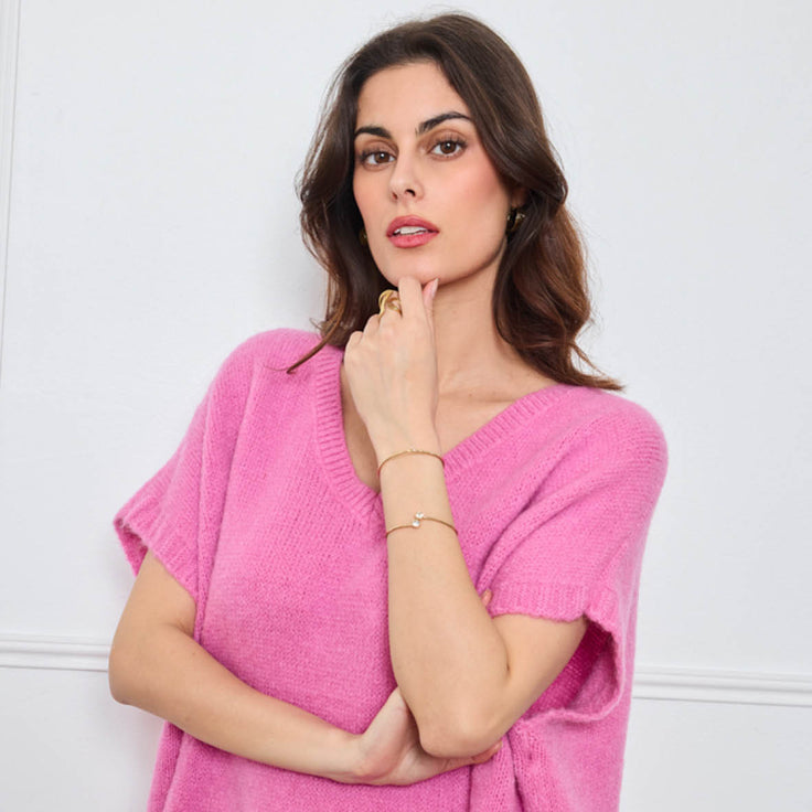 PULL COL V OVERSIZED SANS MANCHES MILIE HYACINTHE
