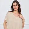 COL V OVERSIZED SANS MANCHES MILIE BEIGE