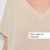 COL V OVERSIZED SANS MANCHES MILIE BEIGE