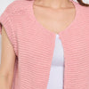 TRICOT SANS MANCHES THEOLINE ROSE CLAIR
