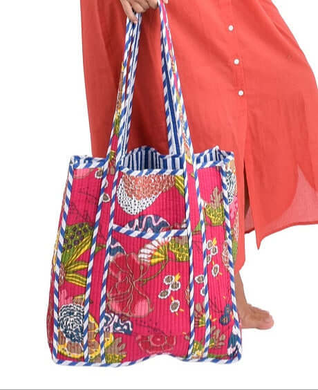 SAC PLAGE FLORA ROSE FONCE - André