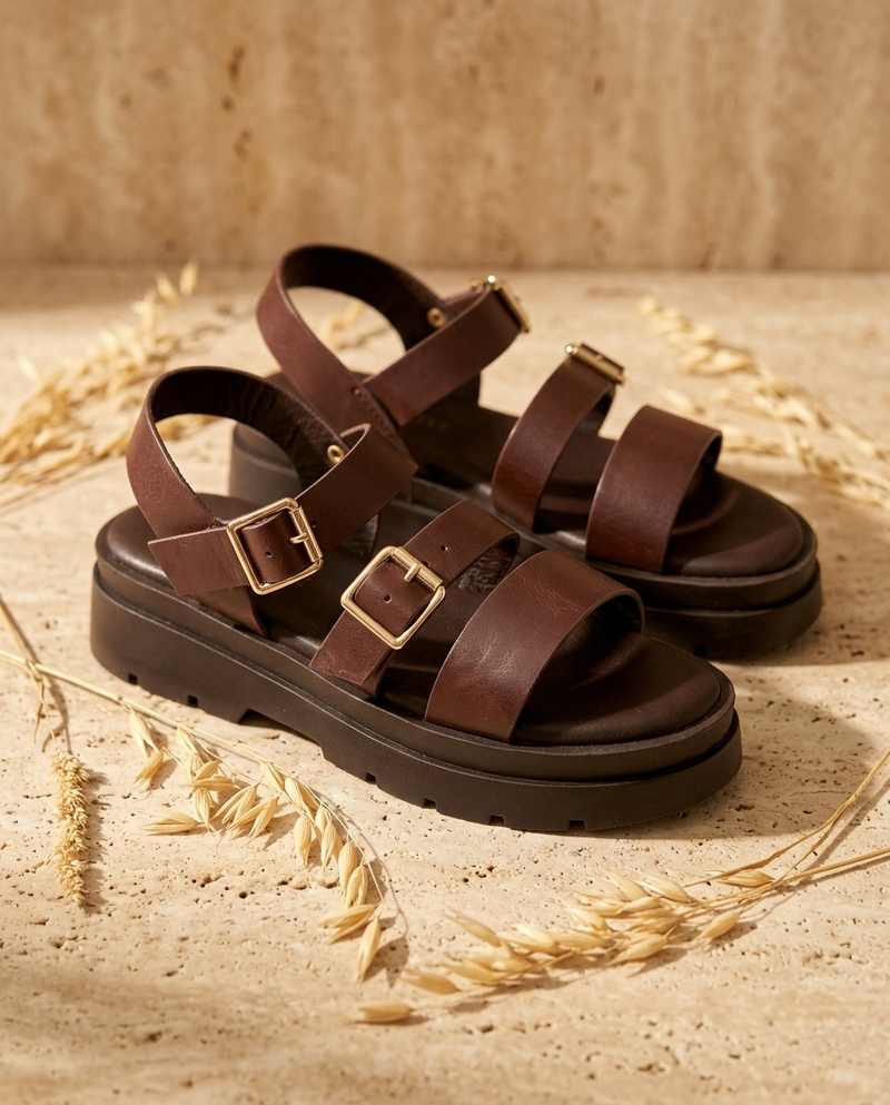 ADONIS MARRON CHOCOLAT - SANDALE