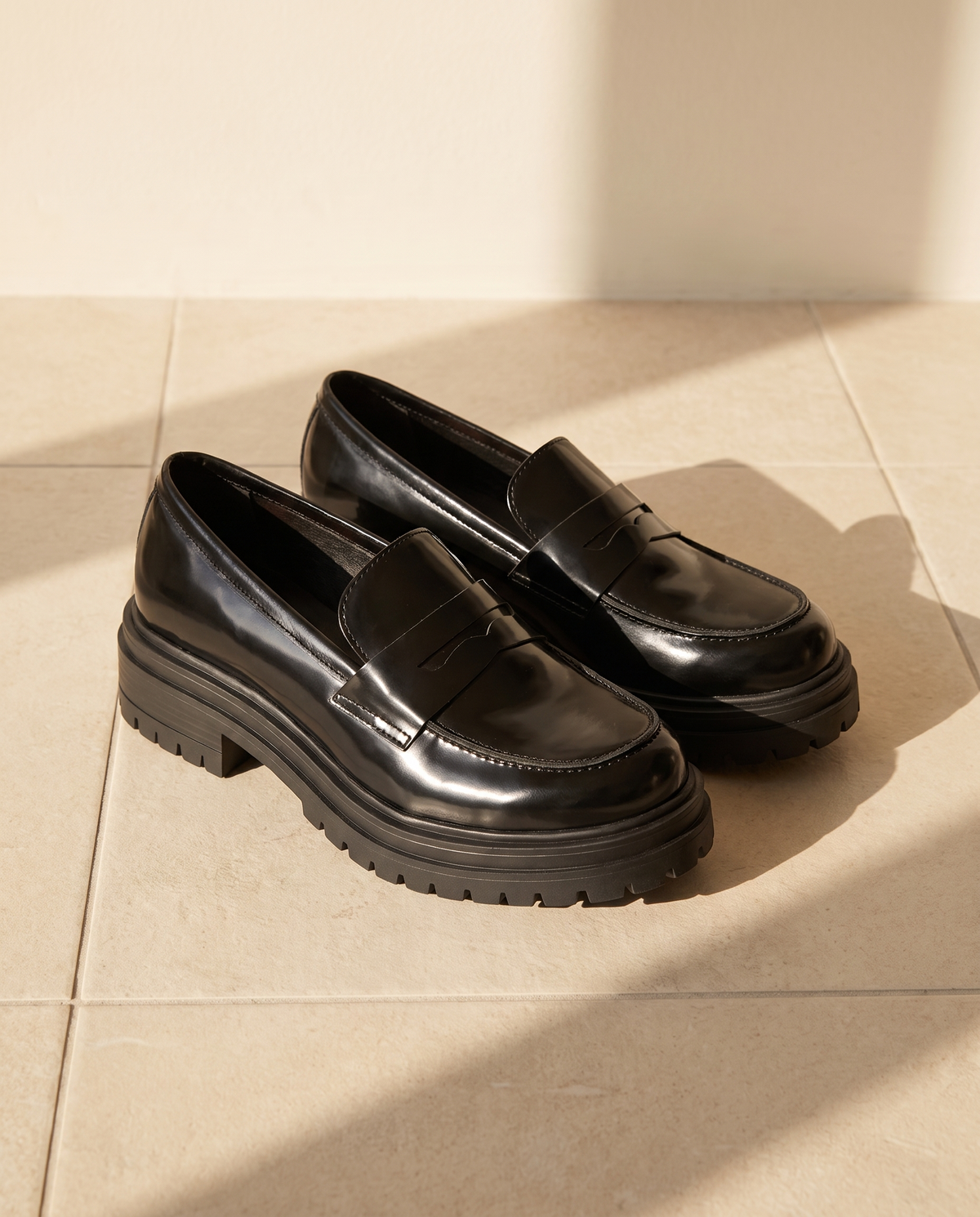 ALBANNE NOIR - MOCASSIN