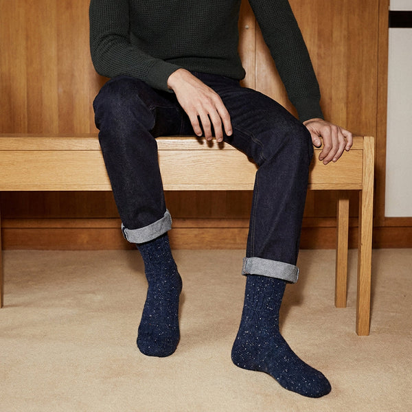 Chaussettes en laine Alliance - Bleu marine