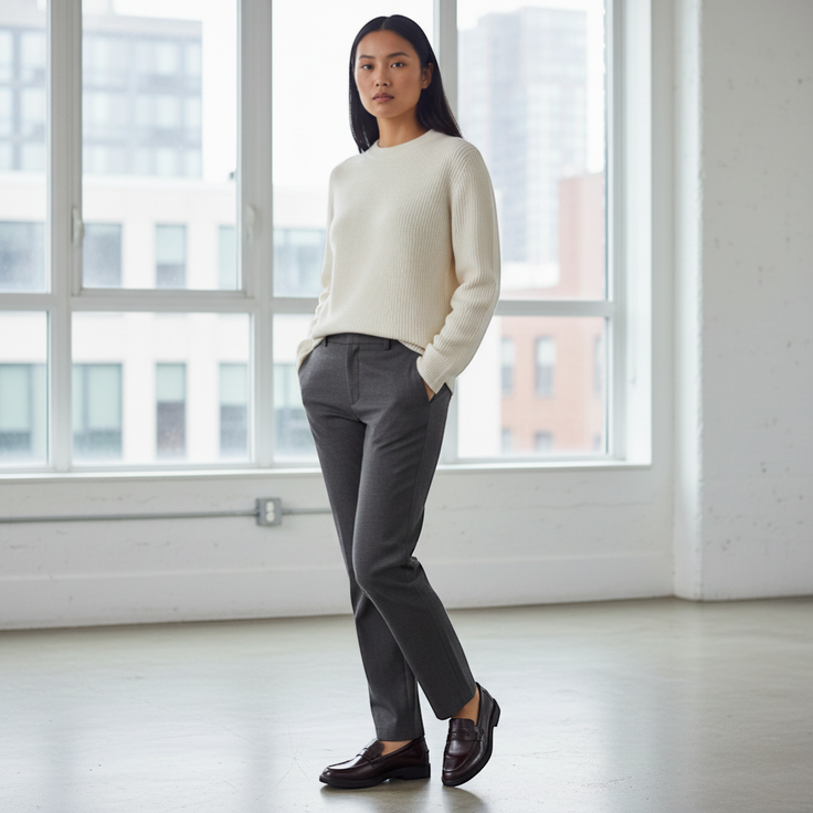 André NERA smooth burgundy leather loafers with a thick sole and classic penny strap detail.