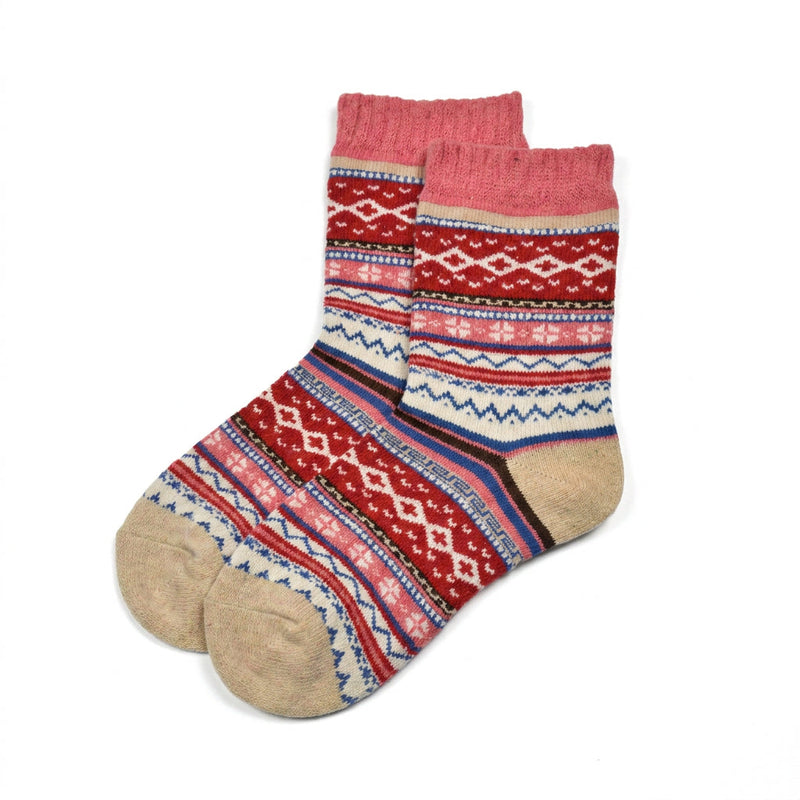 Chaussettes en laine Aztèques - Multico rouge