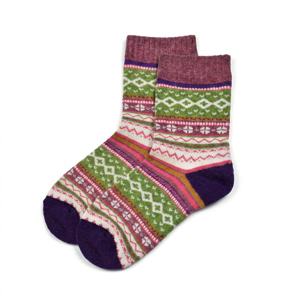 Chaussettes en laine Aztèques - Multico vert