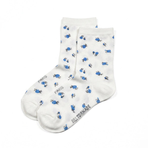 Chaussettes Bleu de Delft - Blanc