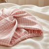 Bonnet de nuit en soie - Soléa Rose vichy - 20 x 30 cm - BONNET DE NUIT