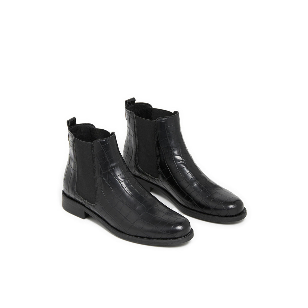 CARAMEL NOIR CROCO - BOOTS