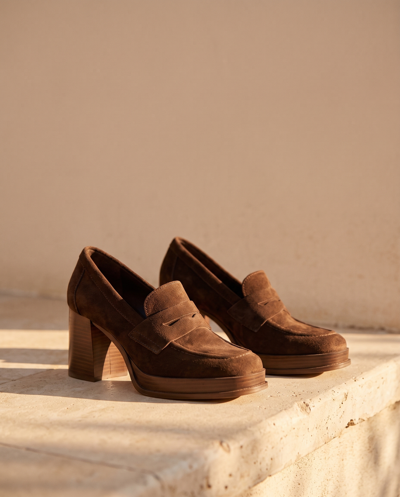 CLEIA MARRON SUEDE - MOCASSIN