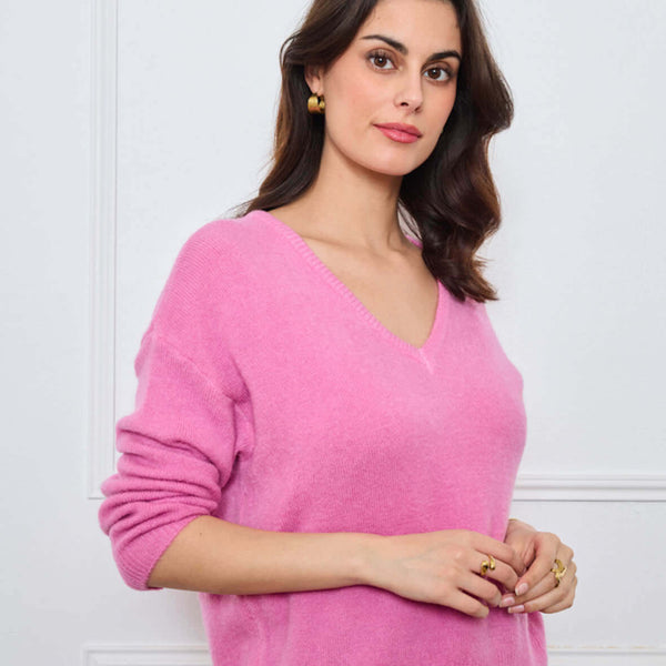 PULL COL V OPALINE HYACINTHE - André