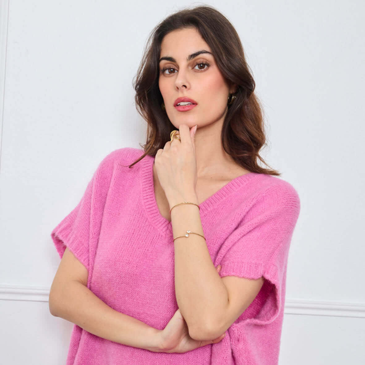 PULL COL V OVERSIZED SANS MANCHES MILIE HYACINTHE - André
