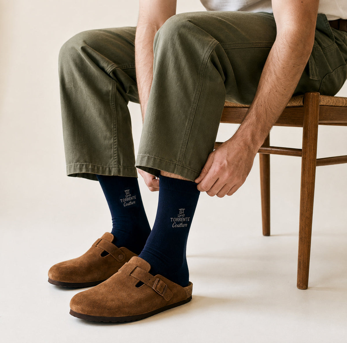 Set de 3 chaussettes Couture - Bleu marine