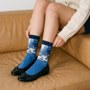 Chaussettes Cygnes - Bleu marine