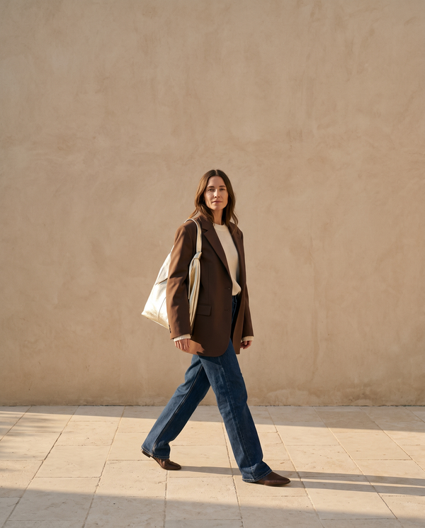 Sac DAUPHINE or Maison André porté à l'épaule