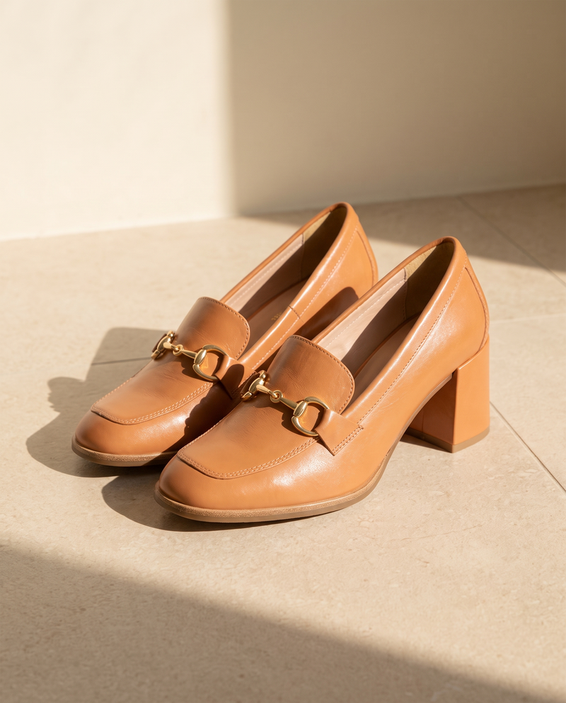 ELYANE CAMEL - MOCASSIN