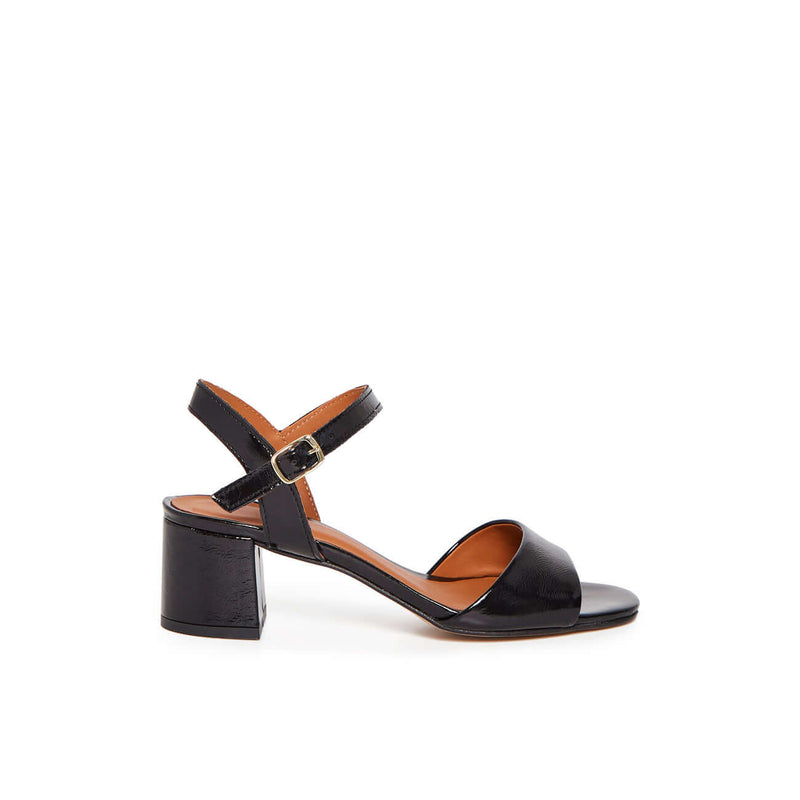 SANDALE GALILEE NOIR VERNIS - André