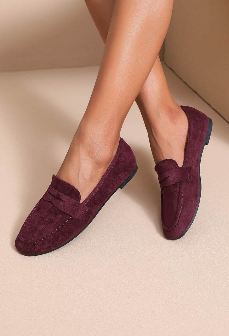 MOCASSIN HERMINE BORDEAUX - JOIA BY ANDRE