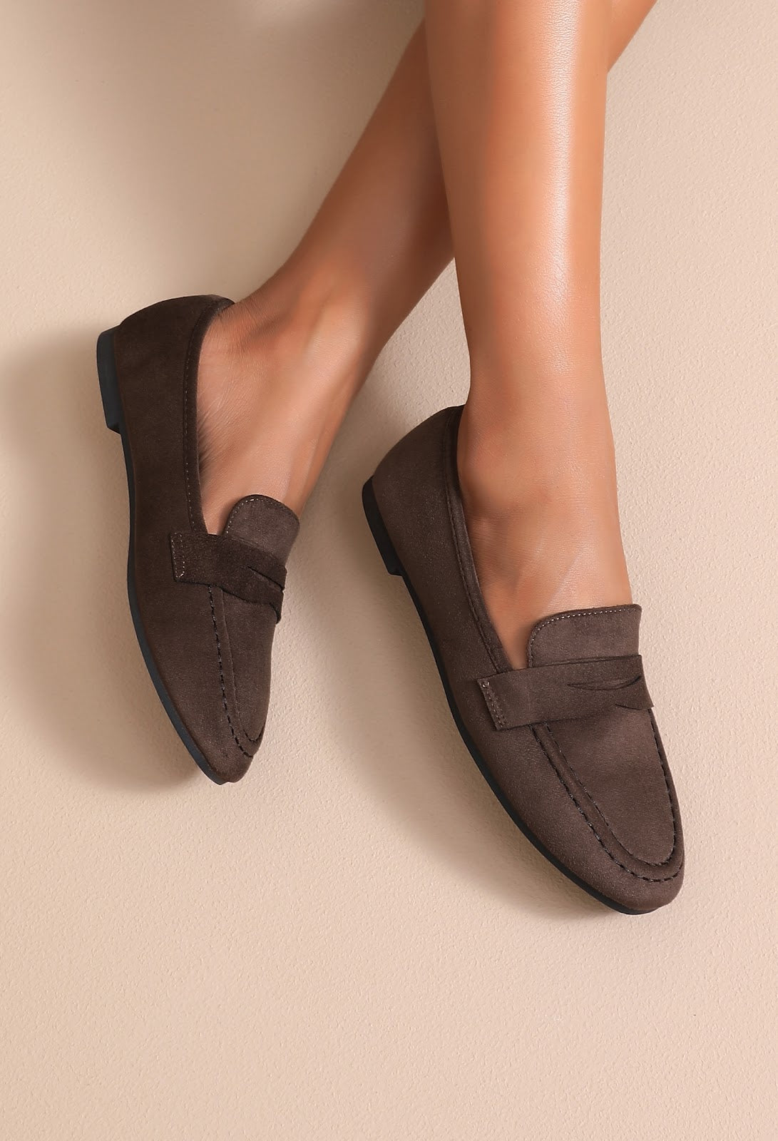 MOCASSIN HERMINE MARRON - JOIA BY ANDRE