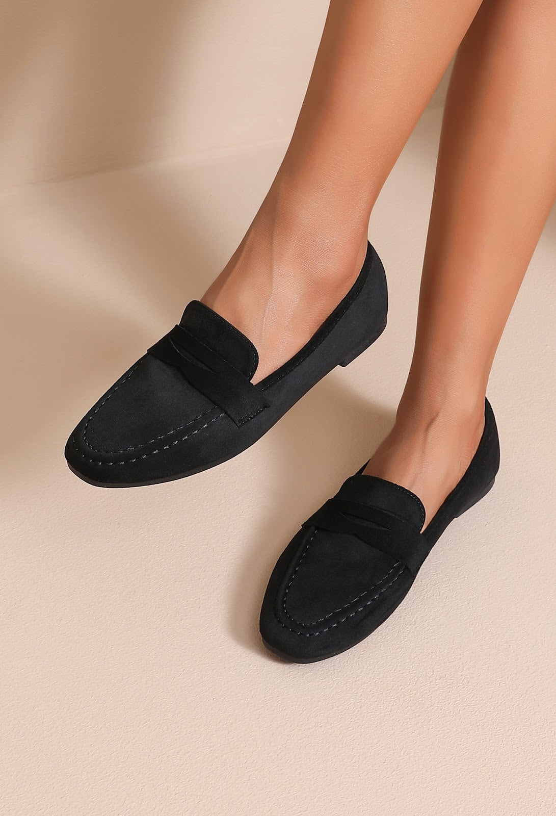 MOCASSIN HERMINE NOIR - JOIA BY ANDRE