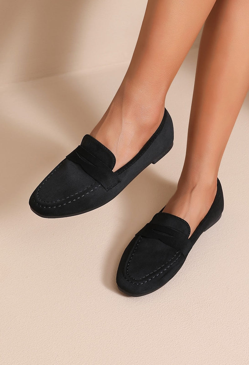 MOCASSIN HERMINE NOIR - JOIA BY ANDRE