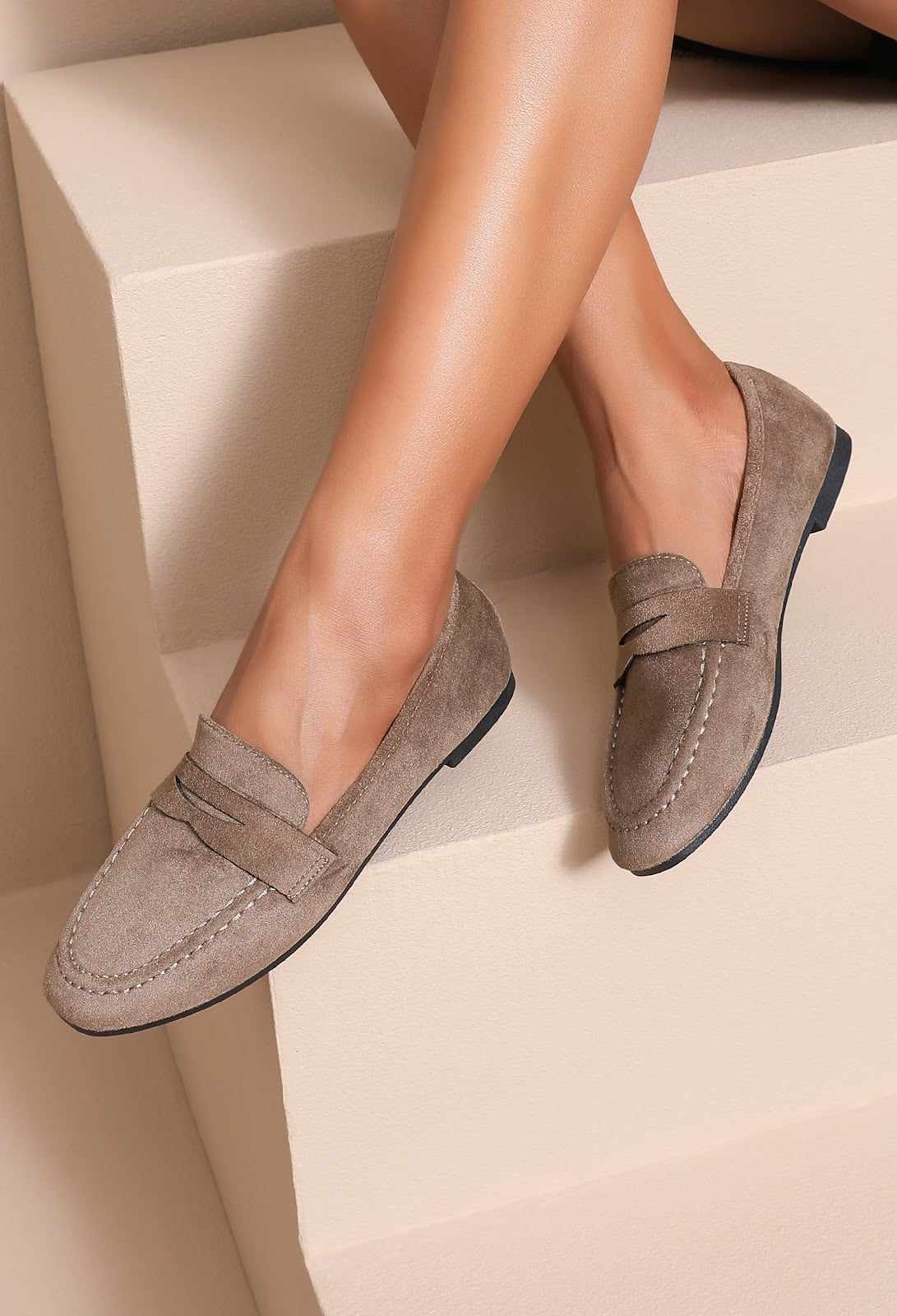 MOCASSIN HERMINE TAUPE - JOIA BY ANDRE