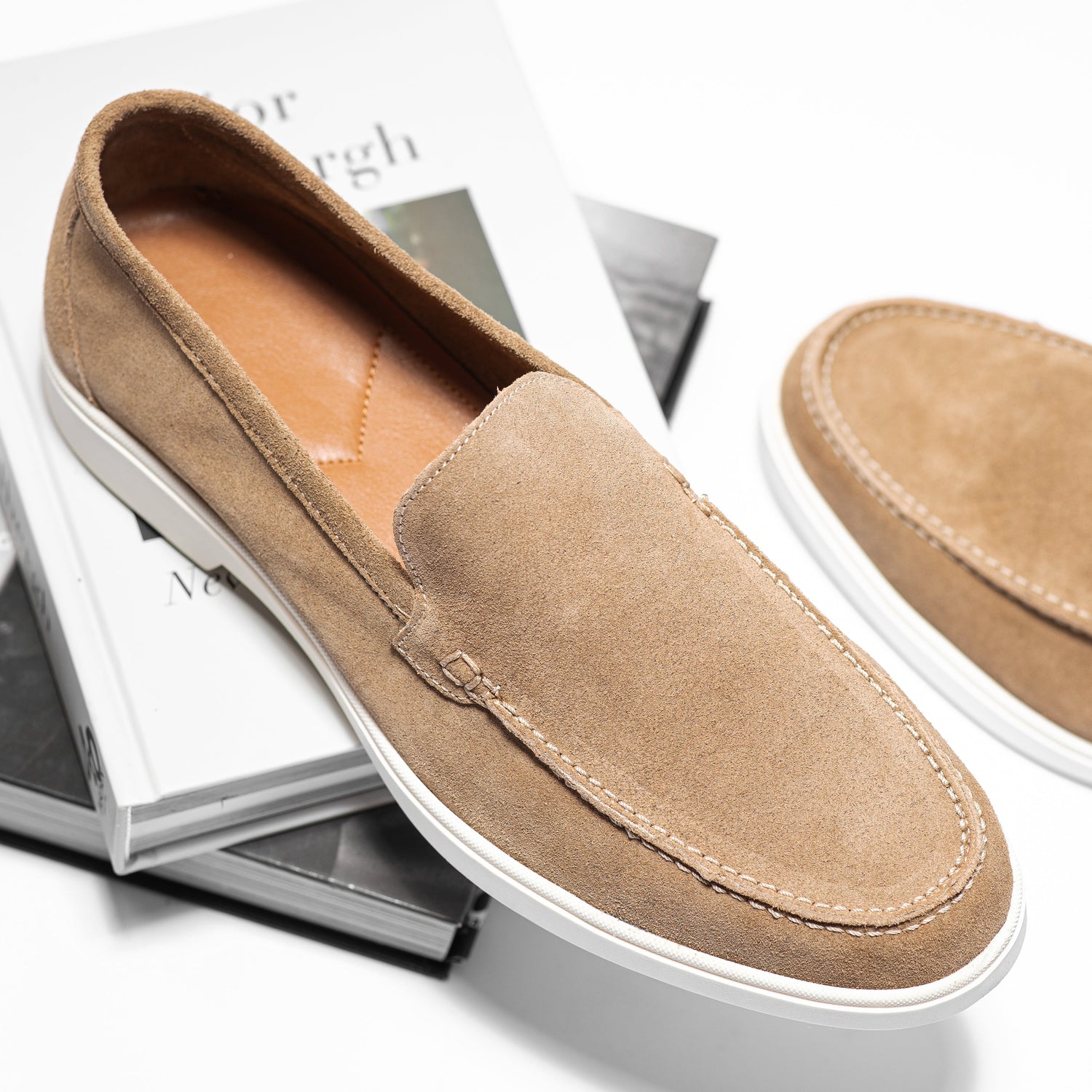 JOHN BEIGE SUEDE - MOCASSIN