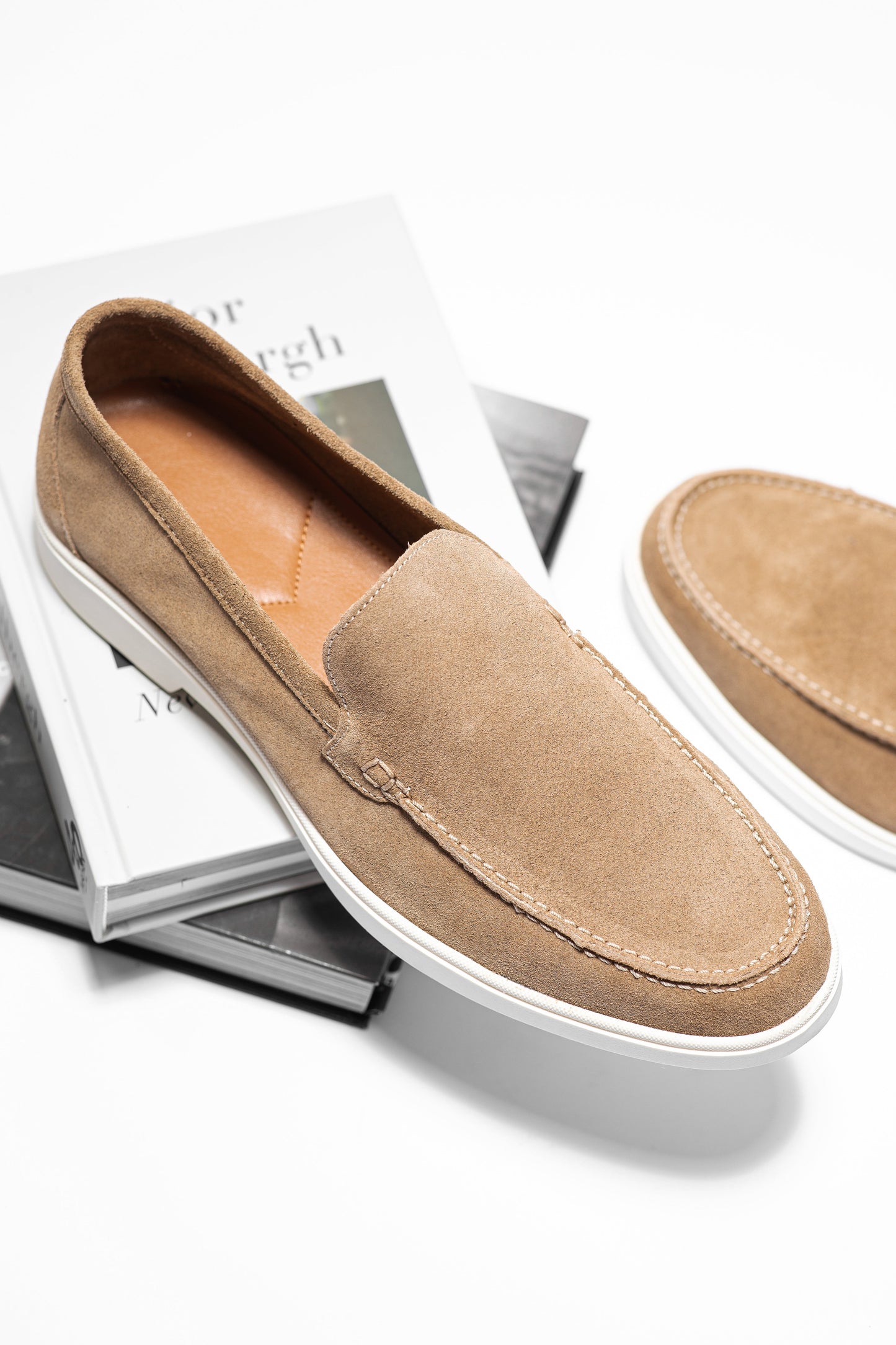 JOHN BEIGE SUEDE - MOCASSIN