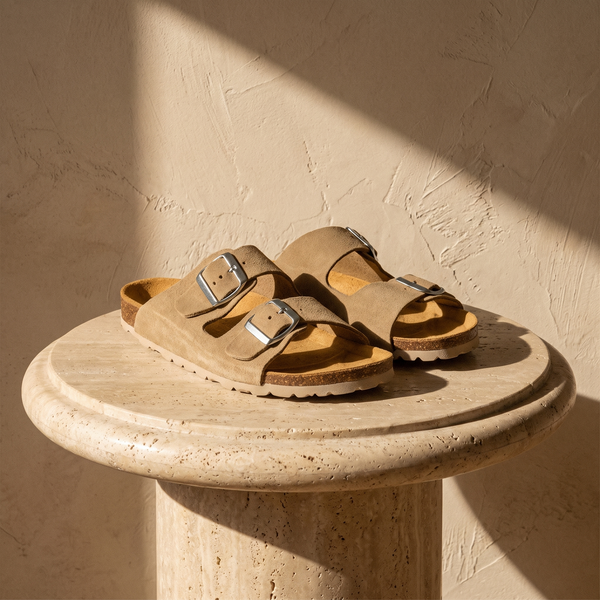 LAURIANE BEIGE SUEDE - MULE