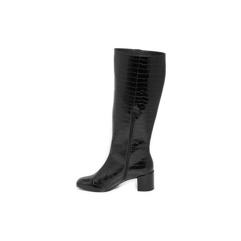 LEZIA NOIR CROCO - BOTTE
