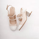 LYNIATE BEIGE/BLANC - SLINGBACK